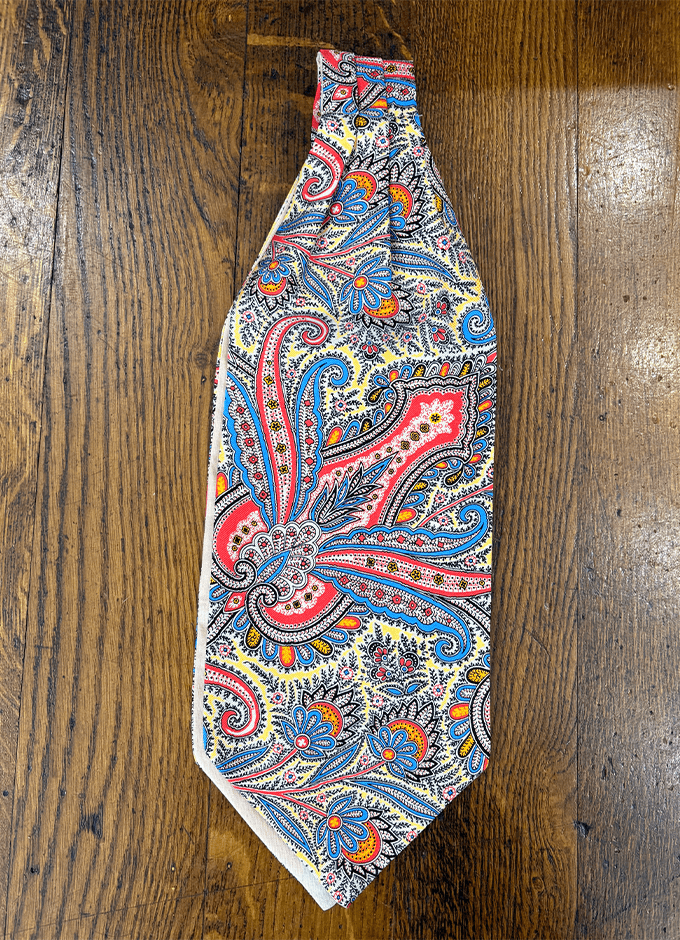 English Printed Silk Cravat | Abstract Multi