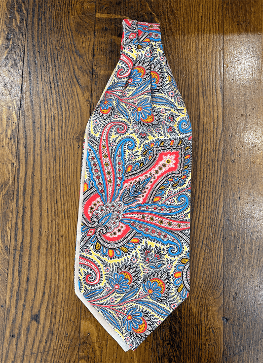 English Printed Silk Cravat | Abstract Multi