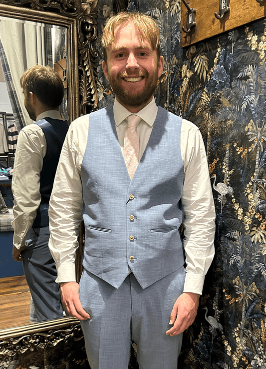 Summer Suit Waistcoat | Pale Blue
