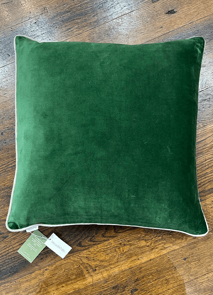 Indian Cotton Velvet Cushion 50x50cm |Parrot