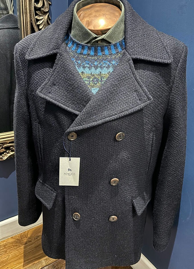 Fintra Tweed Peacoat | Navy