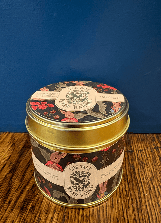 Peter Rabbit "Bramble & Wild Botanicals" Candle in a Matt Gold Tin