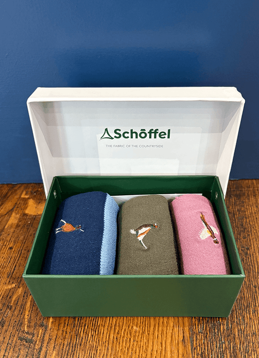 Ladies Bamboo Socks (Box Of 3) | Pheasant Mix 4-7