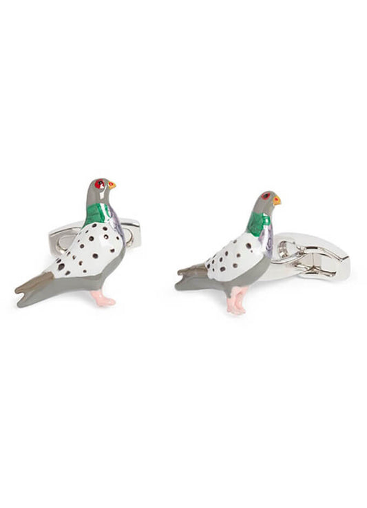 Cufflinks | Enamel Pidgeon