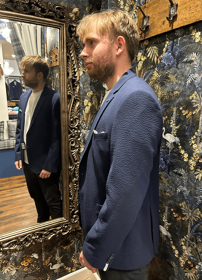 Pietro Half Lined Jacket | Navy