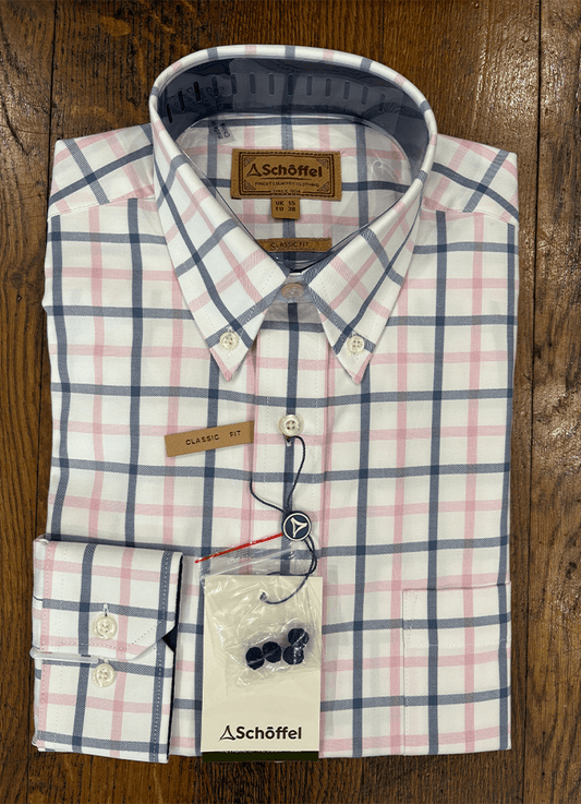 Brancaster Classic Shirt | Stone Blue Check