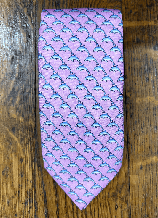 Tie | Soho Silk | Dolphin | Pink