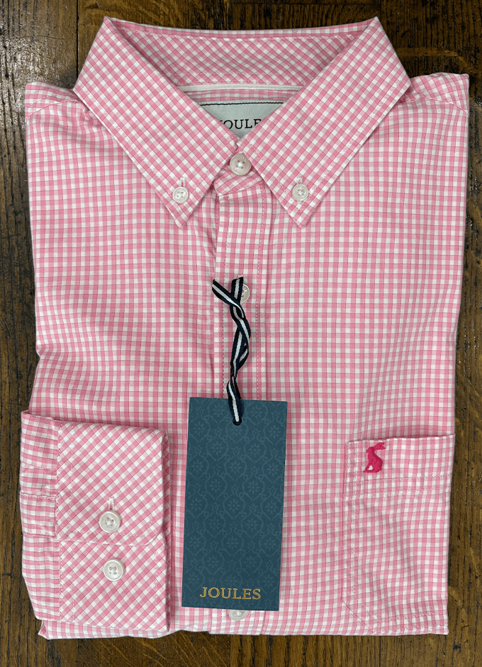 Poplin Gingham Shirt | Pink