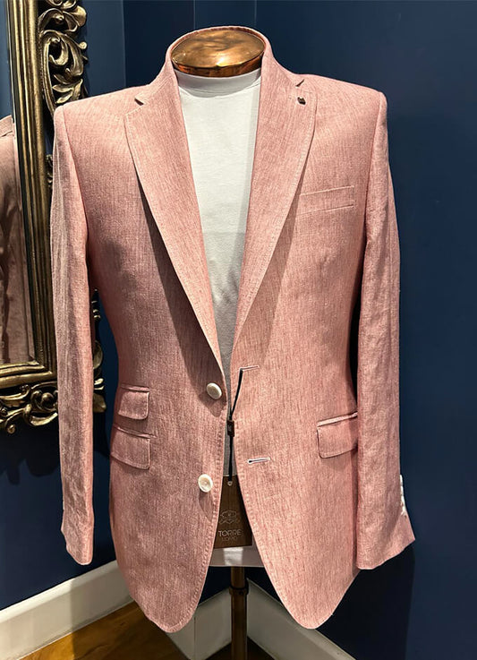 Salmon Pink | Linen Jacket