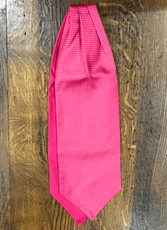 Silk Cravat | Pink with White Spots
