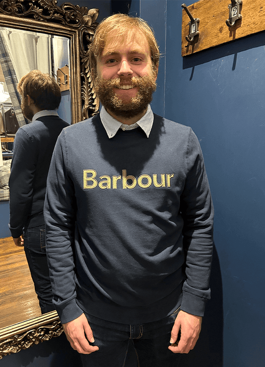 Pique Crew Sweatshirt | Navy