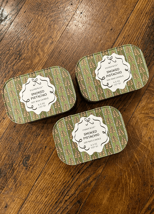 4.5oz/127g Printed Tin Candle | Smoked Pistachio
