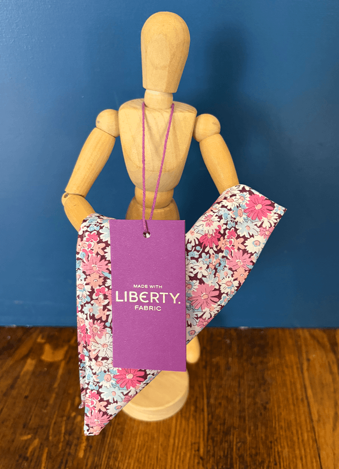 Pocket Square | Libby Pink Cotton | Made with Liberty Fabric