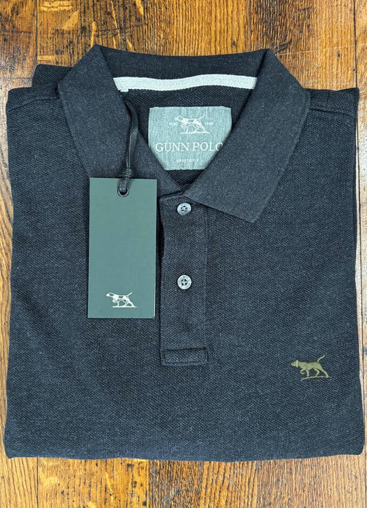 The Gunn Polo Shirt Long Sleeve | Charcoal