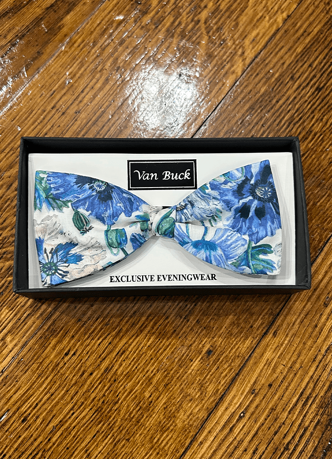 Bow Tie | Poppy Amelie Blue | Made with Liberty Fabric