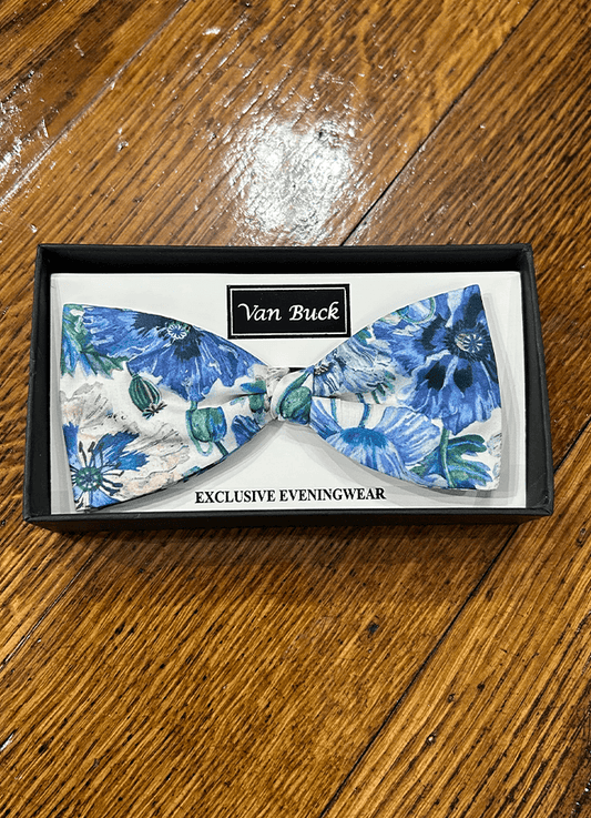 Bow Tie | Poppy Amelie Blue | Made with Liberty Fabric