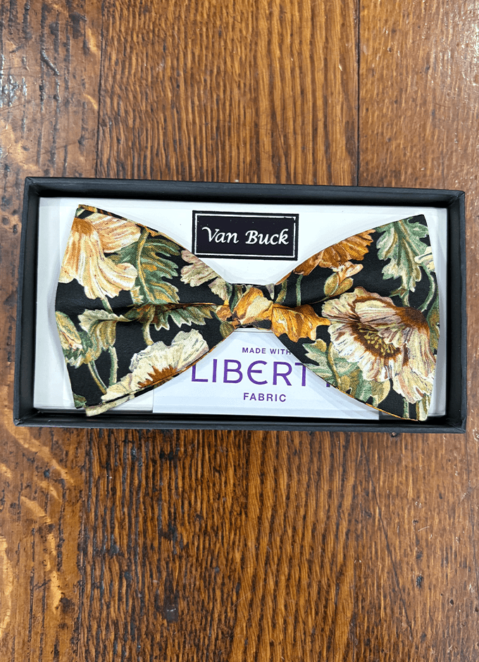 Bow Tie | Poppy Gold | Made with Liberty Fabric