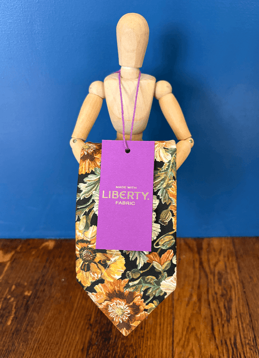 Tie | Poppy Amelie Gold | Made with Liberty Fabric