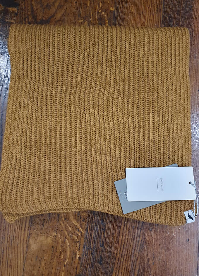 Porter Ribbed Scarf | Wheat