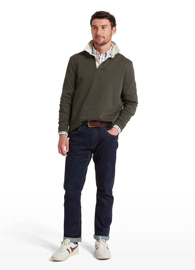 Porthallow Rugby Shirt | Peat Green