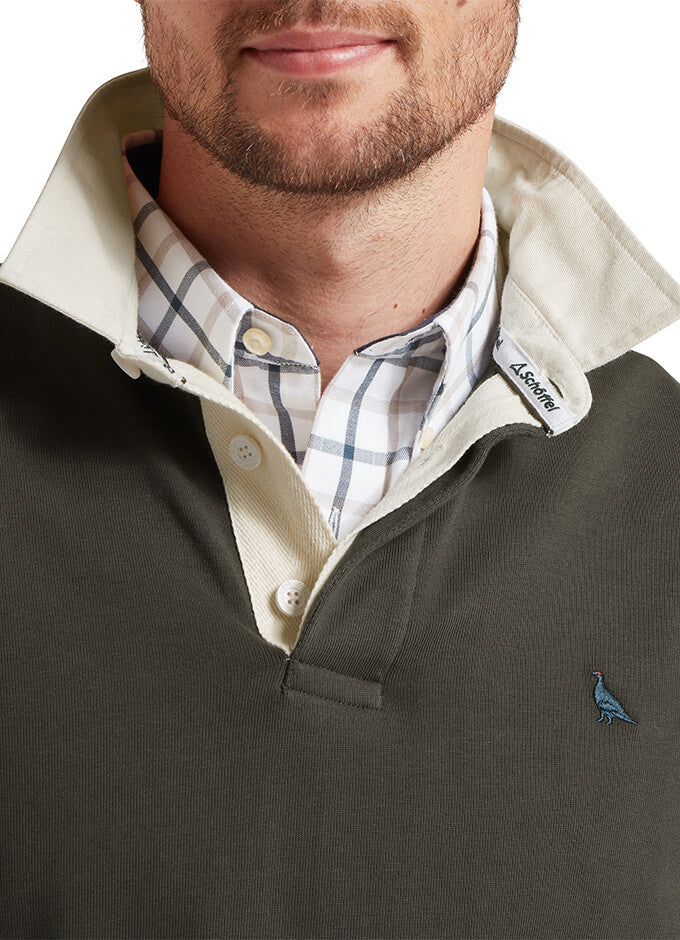 Porthallow Rugby Shirt | Peat Green