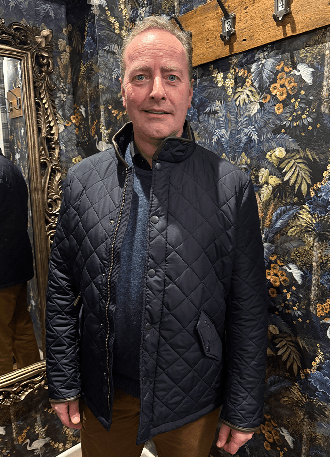 Powell Quilted Jacket | Navy