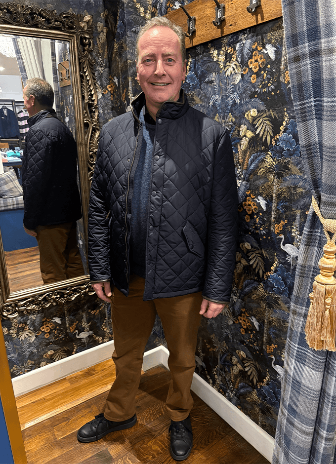 Powell Quilted Jacket | Navy
