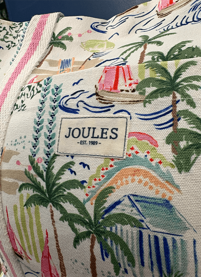 Promenade Palm Print Canvas Tote Bag