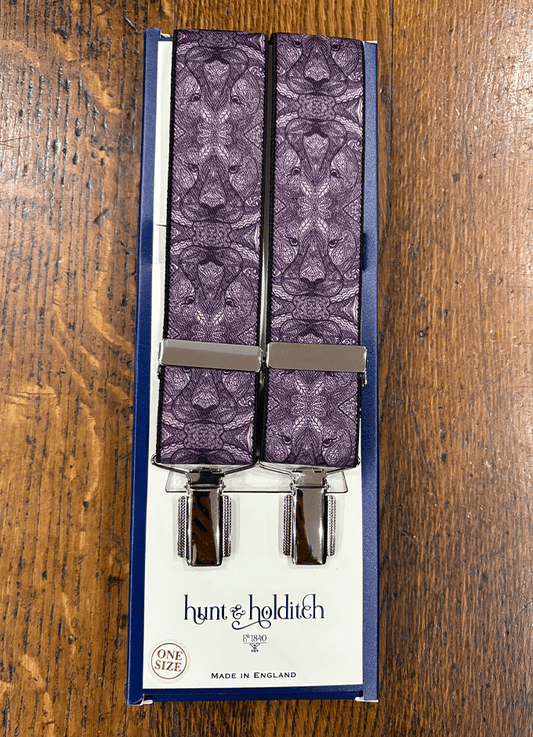 Clip Braces Tiger Head | Mauve