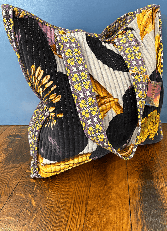 Lux Velvet Quilted Tote | Hellebore