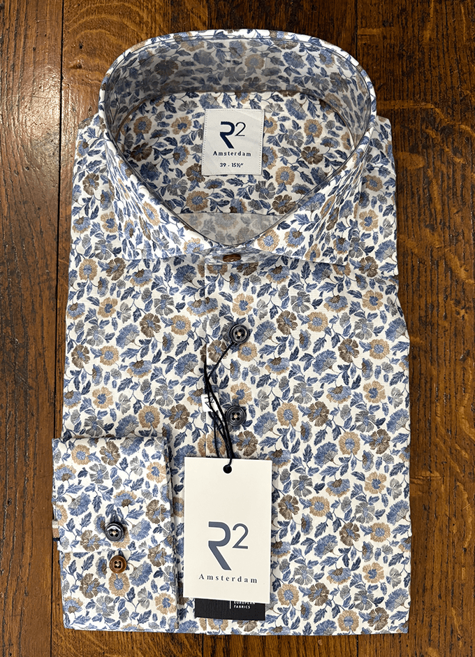 Floral Shirt | Blue/Sand