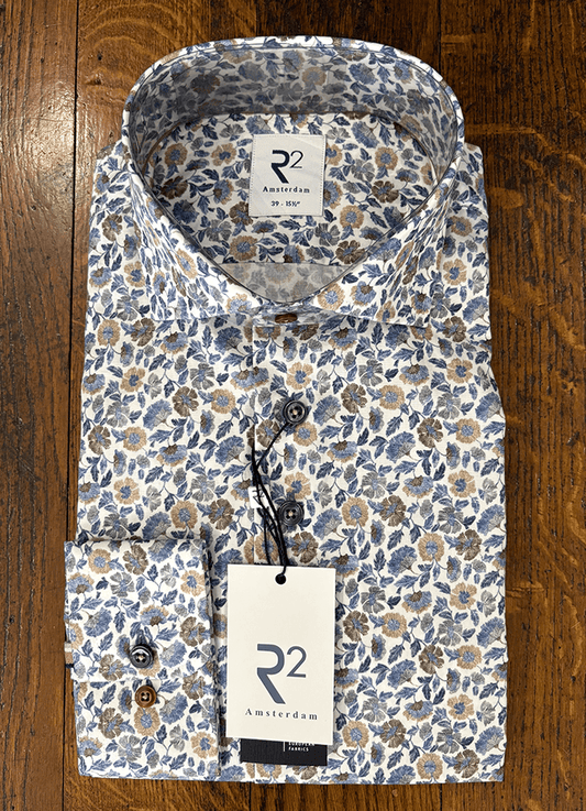 Floral Shirt | Blue/Sand