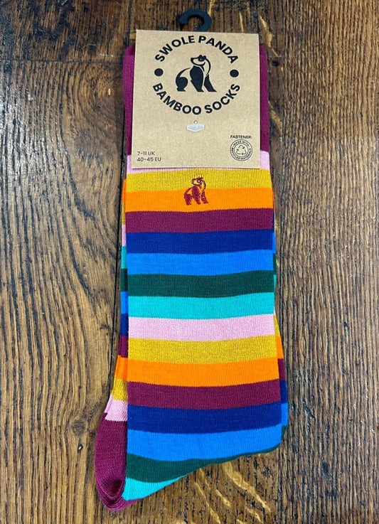 Swole Panda | Multi Stripe Socks