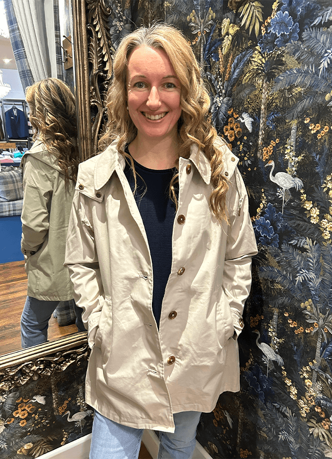 Rainmore Button Through Waterproof Coat | Neutral