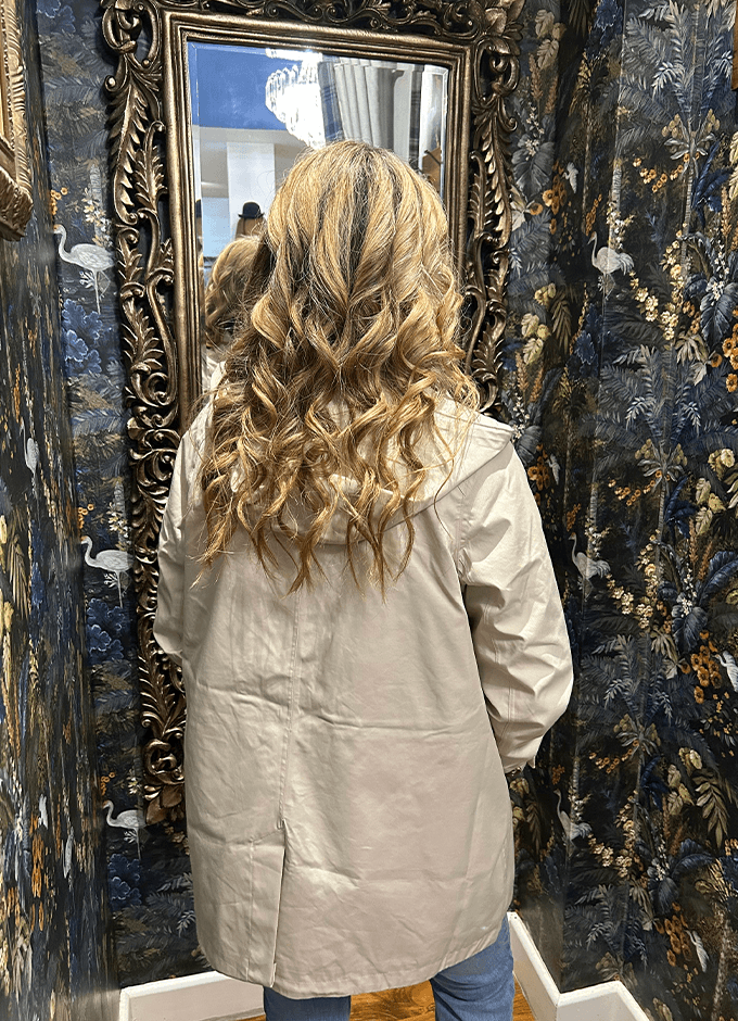 Rainmore Button Through Waterproof Coat | Neutral