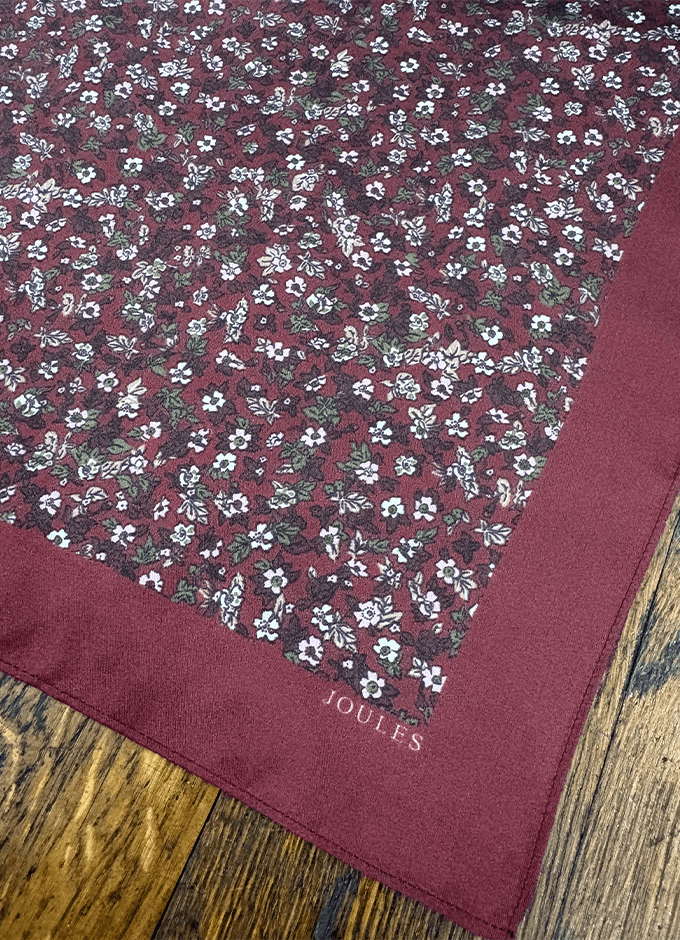 Elsie Silk Square Scarf  | Red Ditsy