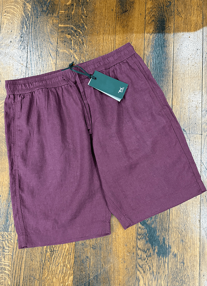Linen 9" Resort Shorts | Oxblood