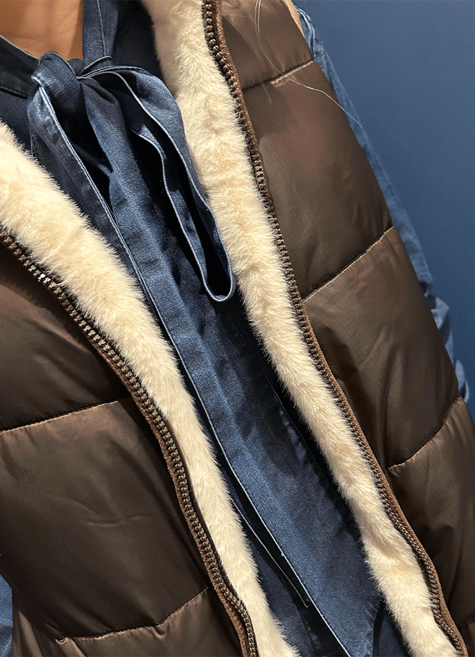 Reversible Faux Fur Gilet | Brown