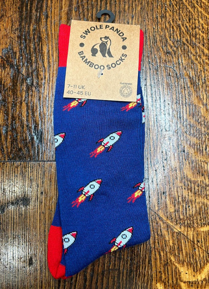 Swole Panda | Rocket Ship Socks