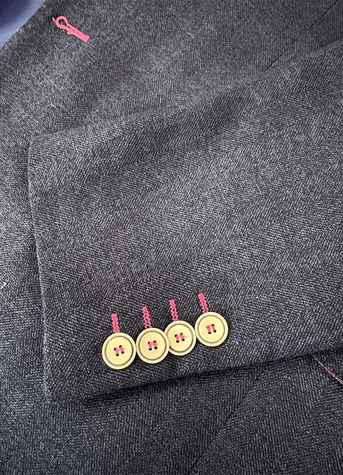 Roxby Herringbone Jacket | Navy