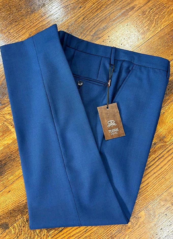 Torre | Wool Mix Trouser | French Navy