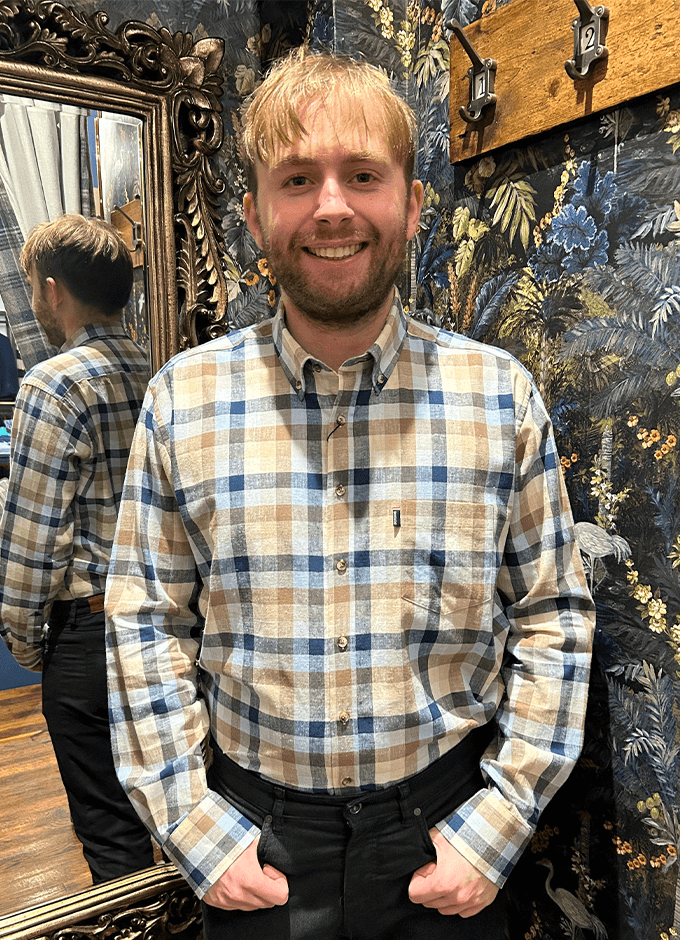 Loretto Long Sleeve Shirt | Sand Check