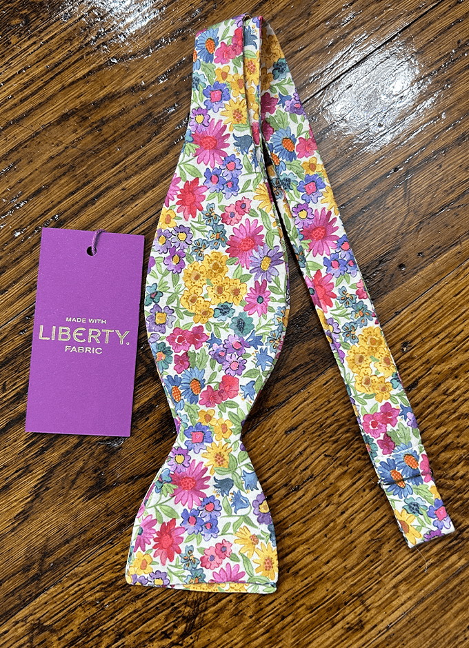 Self Tie Bow | Sandra Spring Multi | Made with Liberty Fabric