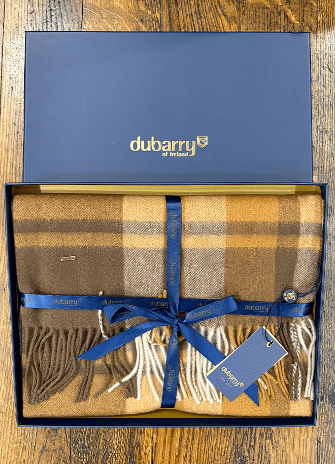 Kinvara Wool check Scarf | Elk