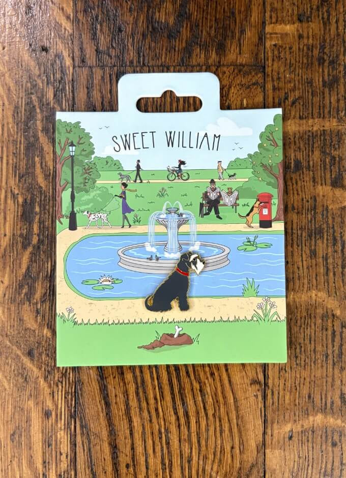 Sweet William | Dog Pin | Grey Schnauzer