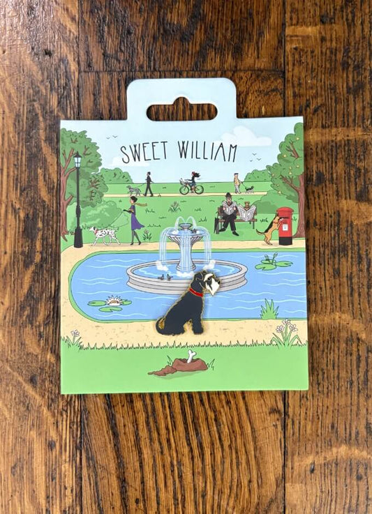 Sweet William | Dog Pin | Grey Schnauzer