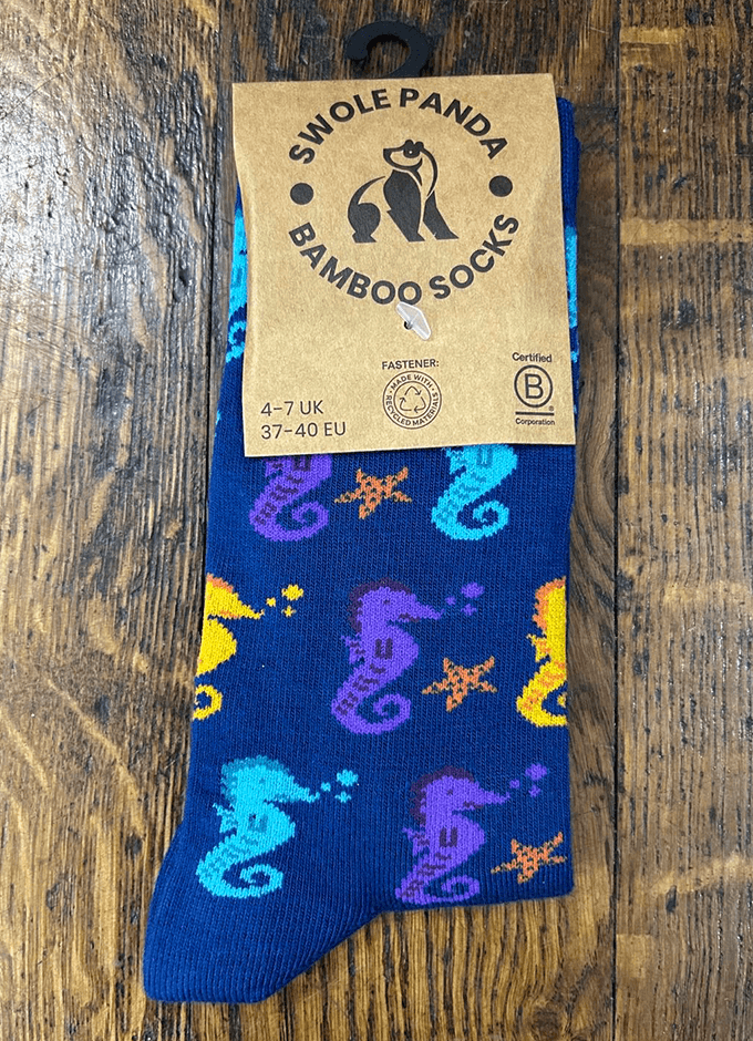 Swole Panda | Seahorse Bamboo Socks