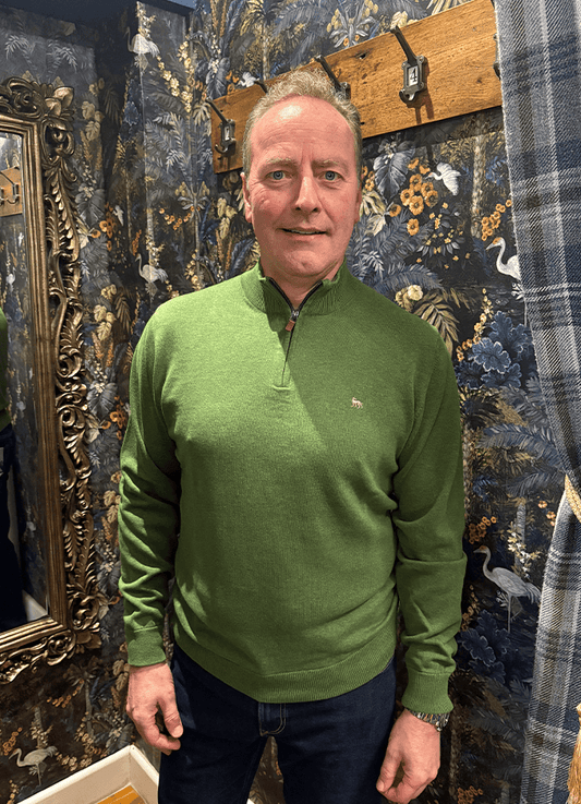 Sean 1/4 Zip Knitwear | Green