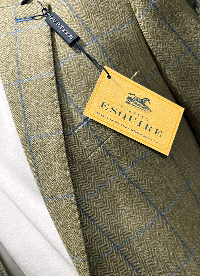 Sheringham Herringbone Jacket | Blue Overcheck