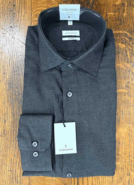 Brush Cotton Shirt | Charcoal